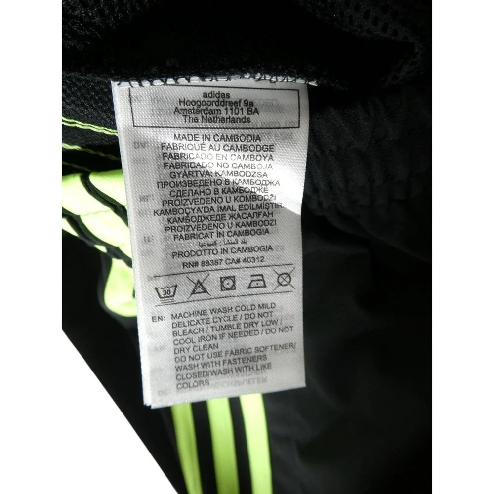 Adidas Black Signal Green Solar Yellow Two Piece Jersey Pants Unisex W-M M-S